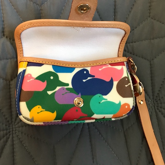 SOLD Dooney & Bourke Wonder Duck Colorful Wristlet - Picture 4 of 5